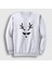 Unisex Beyaz Female Deer Yılbaşı Sweatshirt 1