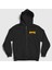 Unisex Siyah Logo Thrasher Fermuarlı Kapüşonlu Sweatshirt 1