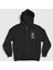 Unisex Siyah Hediyeler Yılbaşı Fermuarlı Kapüşonlu Sweatshirt 1