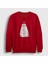 Unisex Kırmızı Huysuz Kedi Yılbaşı Sweatshirt 1