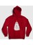 Unisex Kırmızı Huysuz Kedi Yılbaşı Kapüşonlu Sweatshirt 1