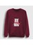 Unisex Bordo Polar Bear Kutup Ayısı Yılbaşı Sweatshirt 1