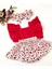 Kız Bebek Çilek Desen Salopet Bandana Set 1