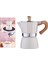 Klasik Stovetop Espresso Maker Espresso Kupası Moka Pot White 150ML 3