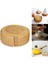 El Dokuma Rattan Placemat Örgülü Rattan Coaster Placemat Tutucu ile 10 cm 5