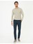 Erkek Kum Melanj Slim Fit Bisiklet Yaka Triko Kazak 50248536-VR123 5