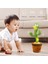 Dans Eden Kaktüs Müzikli Işıklı Saksı Peluş Oyuncak Cactus 4