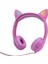 LX-K06 3.5mm Çocuk Kulaklığı Kablolu Kulaklıklar——mor Kedi Kulak Tarzı (Yurt Dışından) 1
