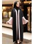 Neva Style - Kolları Detaylı Somon Tesettür Abaya 55510SMN 1