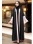 Neva Style - Kolları Detaylı Somon Tesettür Abaya 55510SMN 3