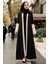 Neva Style - Kolları Detaylı Bej Tesettür Abaya 55510BEJ 1