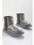 Gri Kürklü Kadın Bot & Bootie K02661000197 1