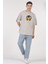 Oversize T-Shirt Sonds Of Burger Baskılı Açık Gri Erkek-Kadın 1