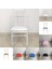 4 Adet Streç Yuvarlak Kare Yemek Sandalye Slipcover Polyester Koltuk Kapak Beyaz 4 Adet, Beyaz (Yurt Dışından) 4