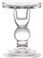 F Fityle Şeffaf Cam Mumluk Mum Standı Şamdan Yüksekliği 11.5 cm (Yurt Dışından) 2