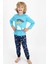 2357 Totally Jawsome Turkuaz Erkek Çocuk Uzun Kol Pijama Takımı 1