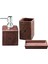 Rhonda Banyo Setı 10X10X15CM+8X8X11CM+8X13X3CM Bordo 3