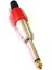 6.3mm Mono Metal Gitar Jak Erkek - Kırmızı 1
