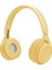 Y08 Hıfı Ses Kalitesi Macaron Bluetooth Kulaklık, Arama ve Tf Kartı ve 3.5mm Aux (Sarı) Destekler (Yurt Dışından) 1