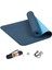 Tpe Pilates Yoga Minderi 6 Mm, Taşıma Çantalı Çift Renkli Yoga Matı Mavi 1
