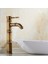 F Fityle Retro Pirinç Bambu Şekli Ev Banyo Lavabo Gemi Musluk Havzası Mikser Dokunun # 3 Kavisli Ağız (Yurt Dışından) 5