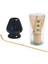 Matcha Çay Teli Set Bambu Çırpma Teli + Bambu Kaşık + Seramik Çırpma Tutucu Siyah (Yurt Dışından) 3