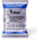 Face Mask Gglobal 50'li, 3 Katlı Meltblown Full Ultrasonic, Telli Cerrahi Maske (Mavi)