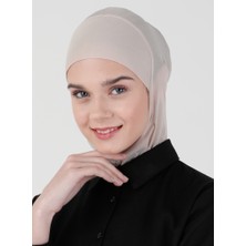Ecardin Nefes Alan Kumaş Boyunlu Bone - 10 Açık Vizon - Ecardin