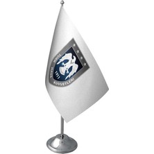Satürn Design Masaüstü Hava Kuvvetleri Bayrağı Krom Direk Masa Bayrak Seti