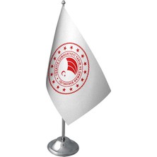 Satürn Design Masaüstü Tarım ve Orman Bayrağı Krom Direk Masa Bayrak Seti