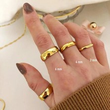 Milet Kuyumculuk 8mm Rose Düz Bombe Klasik Alyans