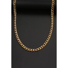 Bluem Erkek Sarı Zincir Model - Ithal Kararmaz Çelik Erkek Zincir A.