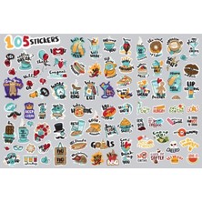 Sticker Master Yılbaşı Graffiti Jdm Araba Motor Bisiklet Laptop Sticker 105 Adet Oto Motor Pc Etiket