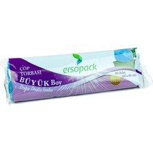 Ersopack 65X80CM Büyük Boy Çöp Torbası - 12 Adet Rulo 10LU