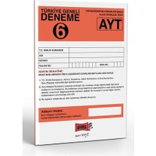 Yargı Yayınevi AYT Türkiye Geneli Deneme Sınavı - 6
