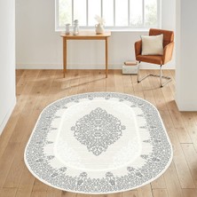 Rovigo Home Dijital Baskı Yıkanabilir Kaymaz Taban Oval Halı Rvg7080100150