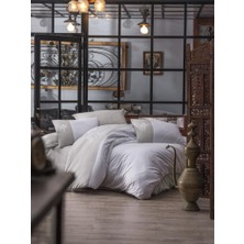 Cotton Box Brode Ranforce Çift Kişilik Nevresim Takımı Adel Bej