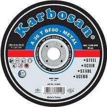 Karbosan Metal Kesme Kesici 180X3X22 mm 10 Adet
