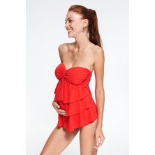 Pierre Cardin Straplez Volanlı Hamile Tankini 211508