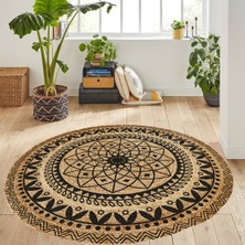 Rovigo Home Dijital Baskı Yıkanabilir Kaymaz Taban Yuvarlak Halı Rvg7042100