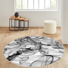 Rovigo Home Dijital Baskı Yıkanabilir Kaymaz Taban Yuvarlak Halı Rvg7084100