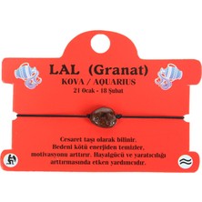 Attach Lal Doğal Taş Kova Burç Ip Bileklik