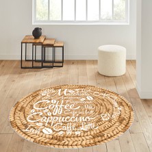Rovigo Home Dijital Baskı Yıkanabilir Kaymaz Taban Yuvarlak Halı Rvg7057-Sd329-100