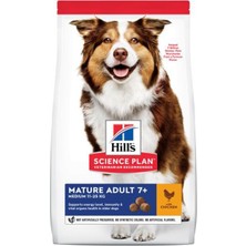 Hill's Mature Senior +7 Medium Orta Irk Tavuklu Yaşli Köpek Mamasi 14 kg