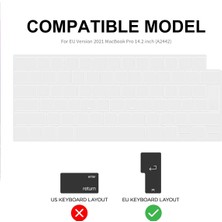 Enkay MacBook A2442 Için Ab Sürümü 3'ü 1 Arada Mat Dizüstü Bilgisayar Kapağı Seti Mor (Yurt Dışından)