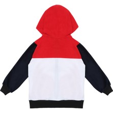 Berselüx Best Tam Boy Fermuarlı, Kapüşonlu, Cepli Çocuk Polar Sweatshirt 1-8 Yaş Kırmızı, Lacivert, Beyaz