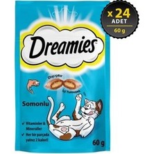 Dreamies Somonlu Kedi Ödül Maması 60 gr x 24 Adet