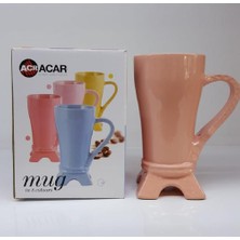 Renkli Mug Eyfel Kulesi Pembe