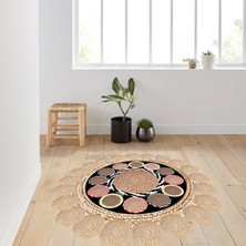 Rovigo Home Dijital Baskı Yıkanabilir Kaymaz Taban Yuvarlak Halı Rvg7013100