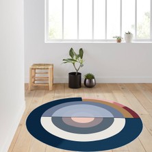 Rovigo Home Dijital Baskı Yıkanabilir Kaymaz Taban Yuvarlak Halı Rvg7019100